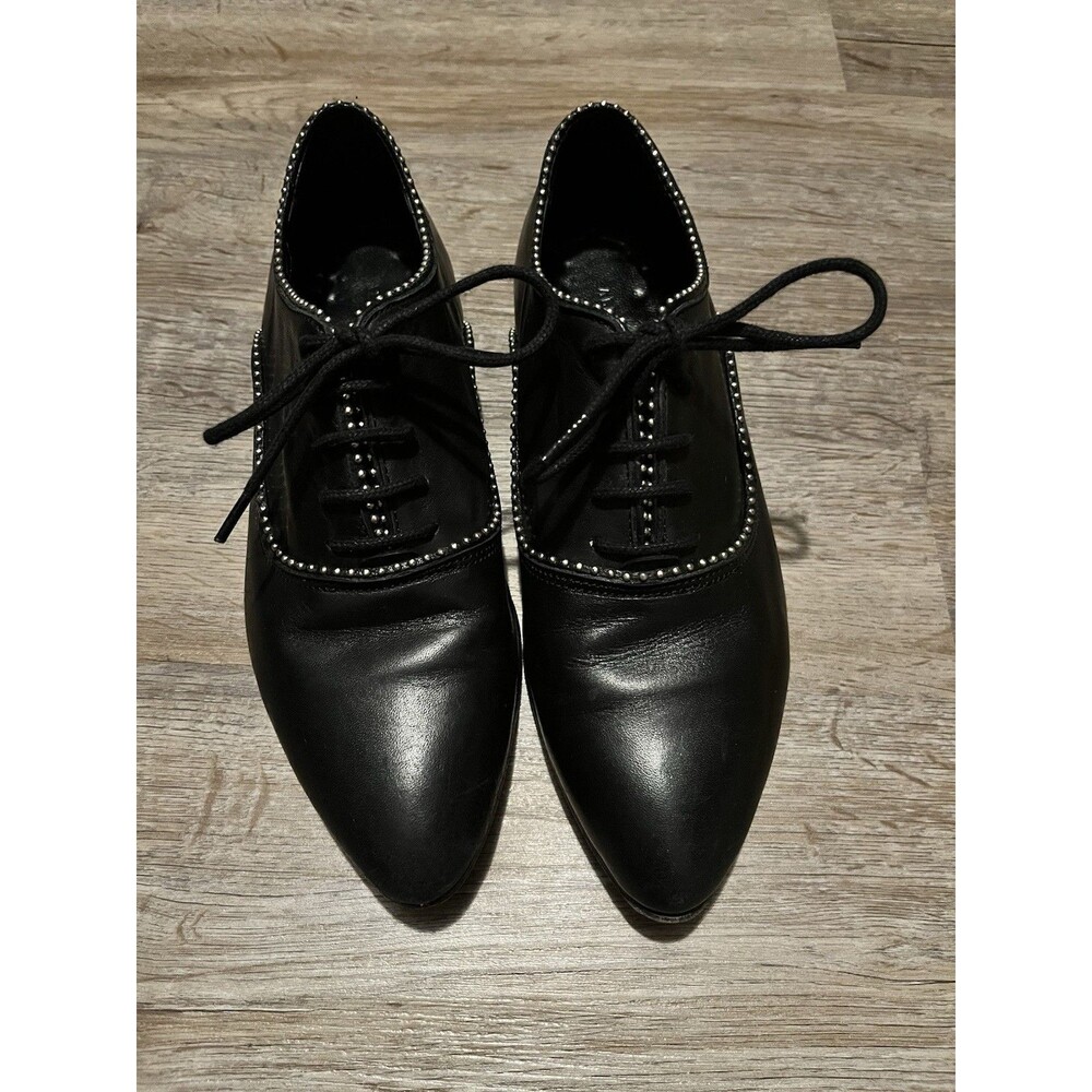 All Saints Black Studded Lace-Up Dress Shoes/ Loafer shoes